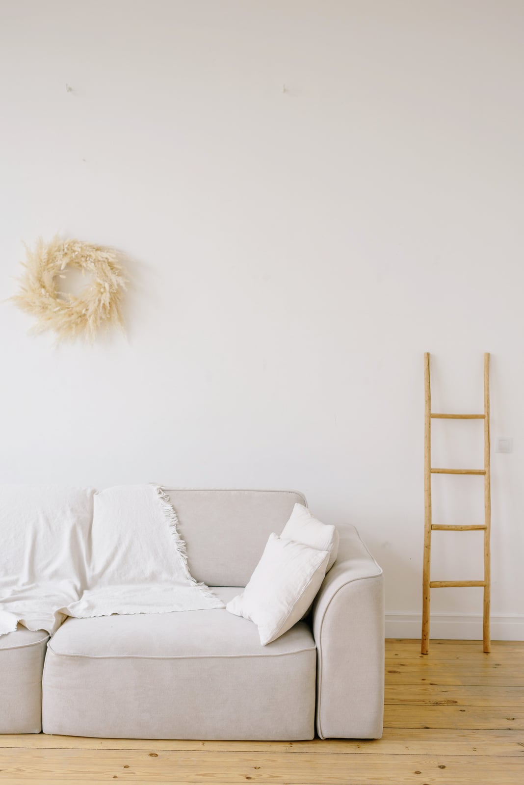Beige Comfortable Sofa in Home Interior